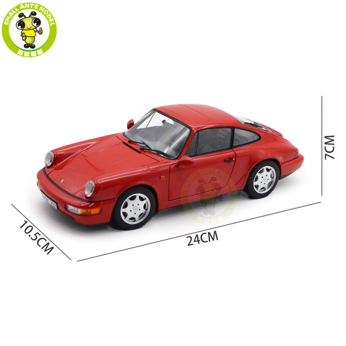 1/18 Porsche 964 911 Carrera 2 1990 Norev 187320 Red Diecast Model Toys Car Gifts For Friends Father