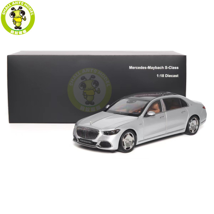 1/18 Mercedes Maybach S Class S680 2021 Almost Real 820118 Hightech Silver Diecast Model Toy Car Gifts For Friends Father