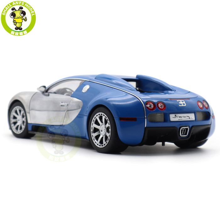 1/18 Bugatti Veyron L'Edition Centenaire Autoart 70956 French Blue Jean-Pierre Wimille Diecast Model Toy Car Gifts For Father Friends