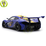 1/18 McLaren P1 GTR Autoart 81542 Metallic Blue / Yellow Stripes Diecast Model Toy Car Gifts For Father Friends