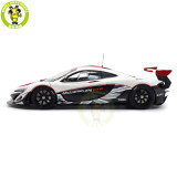 1/18 McLaren P1 GTR Autoart 81541 Gloss White / Red Stripes Diecast Model Toy Car Gifts For Father Friends