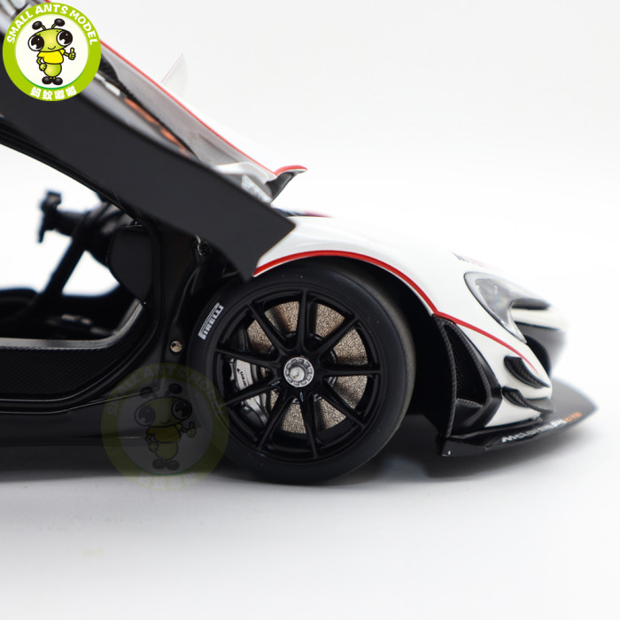 1/18 McLaren P1 GTR Autoart 81541 Gloss White / Red Stripes Diecast Model Toy Car Gifts For Father Friends