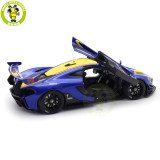 1/18 McLaren P1 GTR Autoart 81542 Metallic Blue / Yellow Stripes Diecast Model Toy Car Gifts For Father Friends