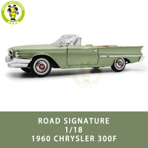 1/18 1960 Chrysler 300F Road Signature Diecast Model Toys Car Boys Girls Gifts