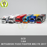 1/64 GCD Mitsubishi Fuso Fighter Mk2 2017 Outriggers Raised Truck Trailer Diecast Model Toys Car Gifts For Father Friends