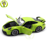 1/18 Porsche 911 992 GT3 2021 Norev 187383 Acid Green Diecast Model Toys Car Gifts For Friends Father