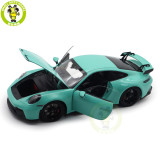 1/18 Porsche 911 992 GT3 2021 Norev 187384 Mint Green Diecast Model Toys Car Gifts For Friends Father
