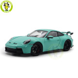 1/18 Porsche 911 992 GT3 2021 Norev 187384 Mint Green Diecast Model Toys Car Gifts For Friends Father