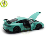 1/18 Porsche 911 992 GT3 2021 Norev 187384 Mint Green Diecast Model Toys Car Gifts For Friends Father
