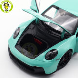 1/18 Porsche 911 992 GT3 2021 Norev 187384 Mint Green Diecast Model Toys Car Gifts For Friends Father