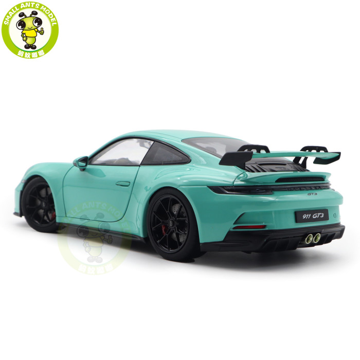 1/18 Porsche 911 992 GT3 2021 Norev 187384 Mint Green Diecast Model Toys Car Gifts For Friends Father