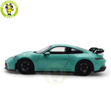 1/18 Porsche 911 992 GT3 2021 Norev 187384 Mint Green Diecast Model Toys Car Gifts For Friends Father