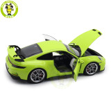 1/18 Porsche 911 992 GT3 2021 Norev 187383 Acid Green Diecast Model Toys Car Gifts For Friends Father