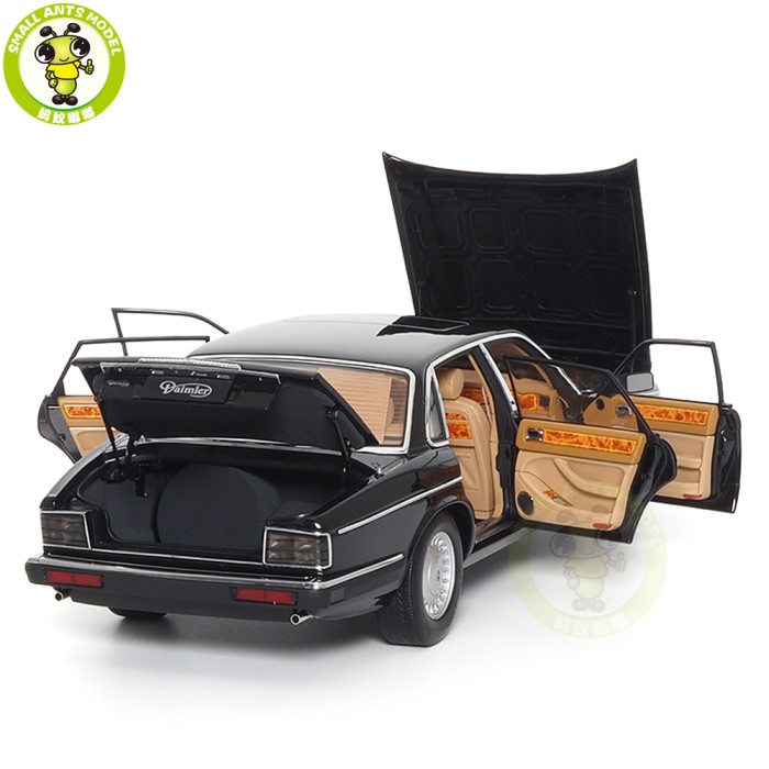1/18 Jaguar Daimler XJ XJ6 XJ40 Ebony Black Almost Real 810543 Diecast Model Car Gifts For Father Friends