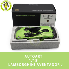 1/18 Lamborghini AVENTADOR J Autoart 74677 Green Diecast Model Car Gifts For Friends Father