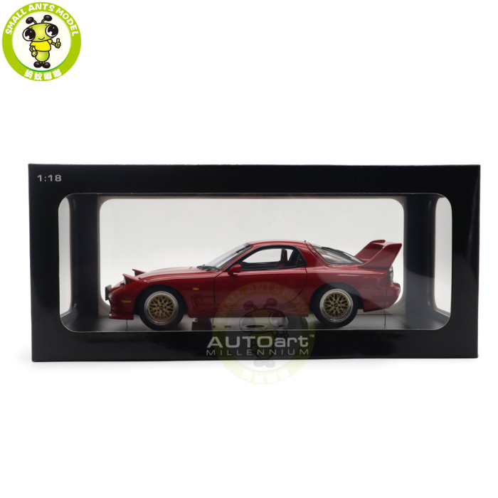 1/18 Mazda RX-7 RX 7 FD Tuned Version Autoart 75969 Vintage Red Model Toy Car Gifts For Father Friends