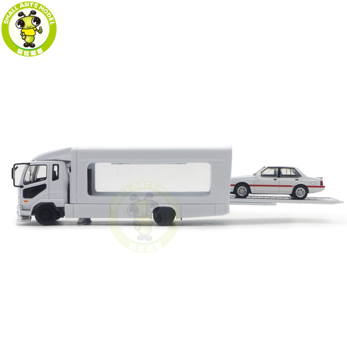 1/64 GCD Mitsubishi Fuso Fighter Mk2 2017 Outriggers Raised Truck Trailer Diecast Model Toys Car Gifts For Father Friends