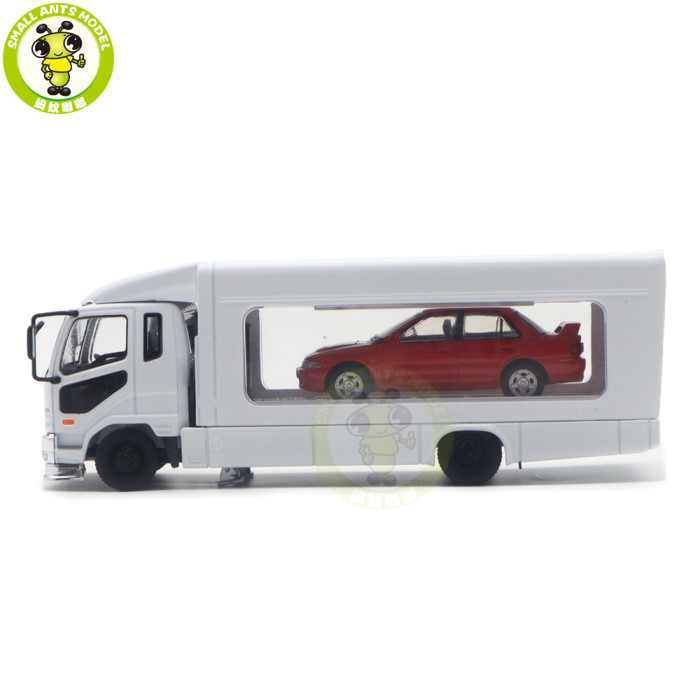 1/64 GCD Mitsubishi Fuso Fighter Mk2 2017 Outriggers Raised Truck Trailer Diecast Model Toys Car Gifts For Father Friends