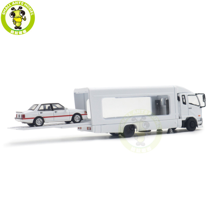 1/64 GCD Mitsubishi Fuso Fighter Mk2 2017 Outriggers Raised Truck Trailer Diecast Model Toys Car Gifts For Father Friends