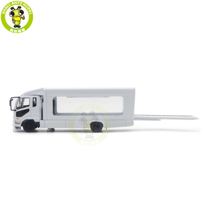 1/64 GCD Mitsubishi Fuso Fighter Mk2 2017 Outriggers Raised Truck Trailer Diecast Model Toys Car Gifts For Father Friends