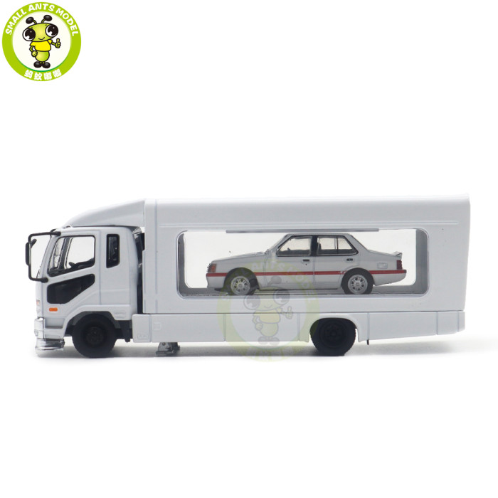 1/64 GCD Mitsubishi Fuso Fighter Mk2 2017 Outriggers Raised Truck Trailer Diecast Model Toys Car Gifts For Father Friends