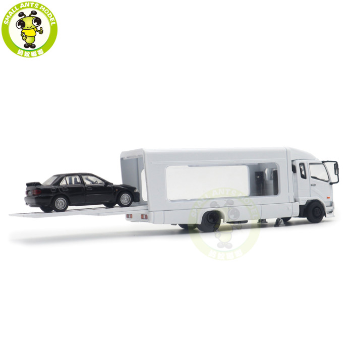 1/64 GCD Mitsubishi Fuso Fighter Mk2 2017 Outriggers Raised Truck Trailer Diecast Model Toys Car Gifts For Father Friends