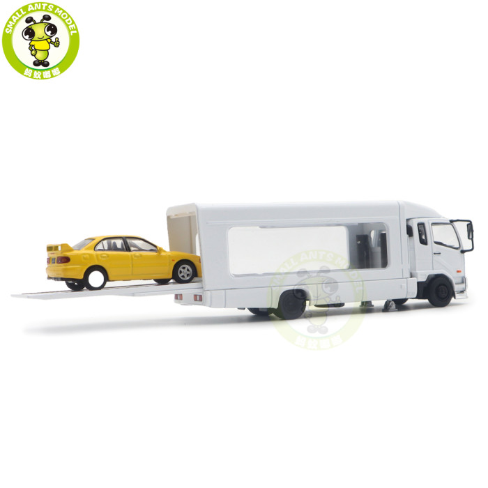 1/64 GCD Mitsubishi Fuso Fighter Mk2 2017 Outriggers Raised Truck Trailer Diecast Model Toys Car Gifts For Father Friends