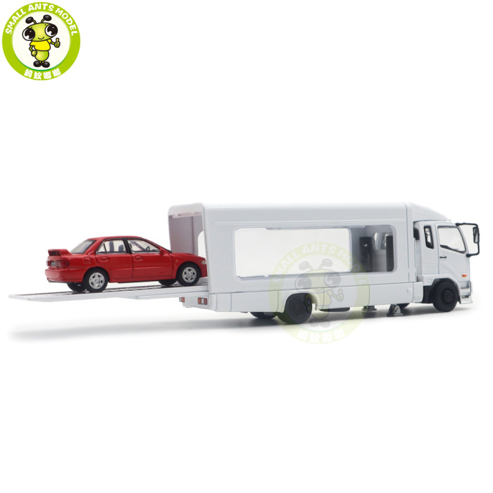 1/64 GCD Mitsubishi Fuso Fighter Mk2 2017 Outriggers Raised Truck Trailer Diecast Model Toys Car Gifts For Father Friends