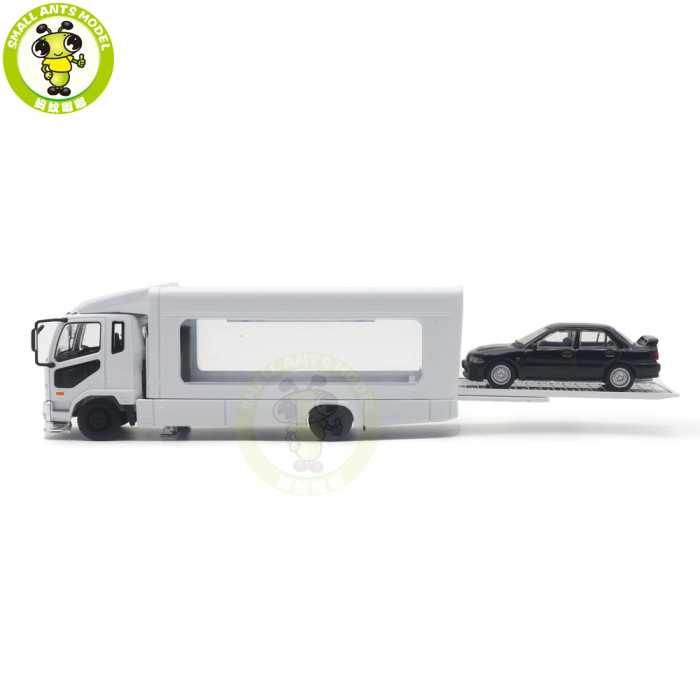 1/64 GCD Mitsubishi Fuso Fighter Mk2 2017 Outriggers Raised Truck Trailer Diecast Model Toys Car Gifts For Father Friends
