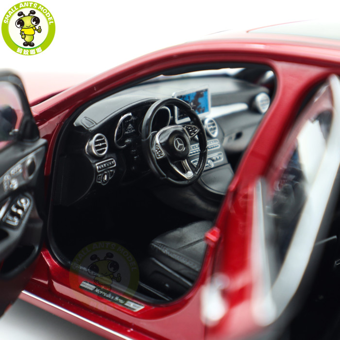 1/18 Mercedes Benz C Class 2015 Norev 183835 Red Metallic Diecast Model Toy Cars Gifts For Father Friends