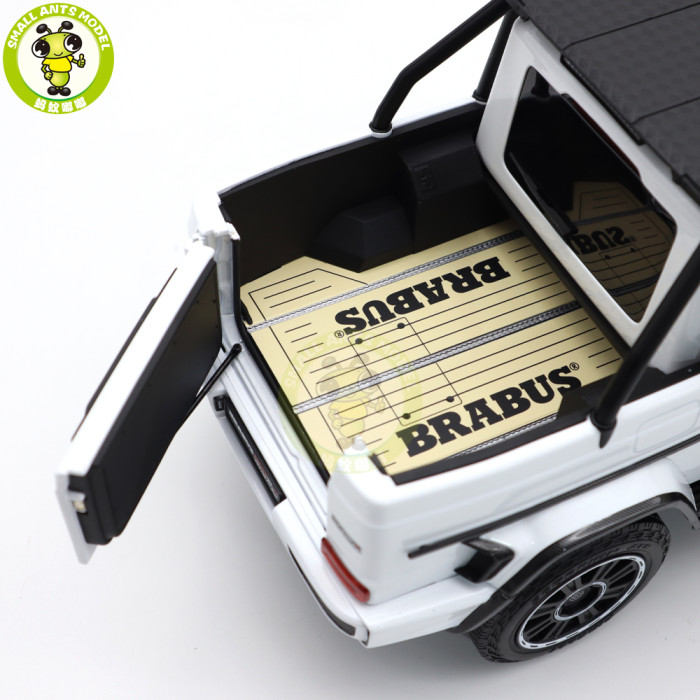 1/18 Benz Brabus G800 Adventure XLP 2020 Pickup Truck Almost Real 860524 Polar White Diecast Model Toy Cars Boys Girls Gifts