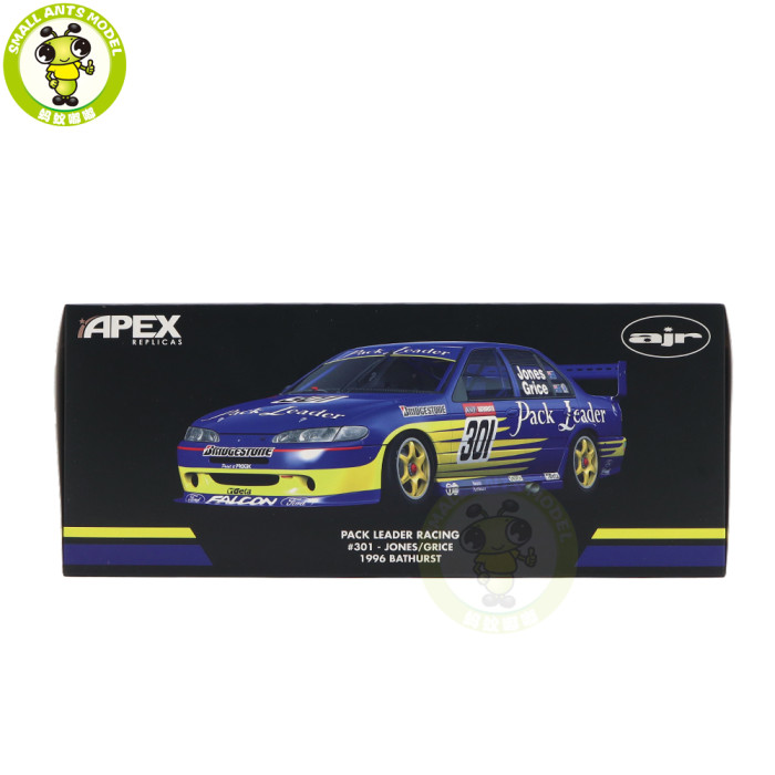 1/18 APEX FORD PACK LEADER Racing #301 JONES/GRICE 1996 BATHURST Diecast Model Toys Car Boys Girls Gifts