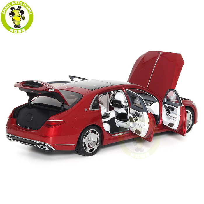1/18 Mercedes Maybach S Class S680 2021 Almost Real 820119 Patagonia Red Diecast Model Toy Car Gifts For Friends Father