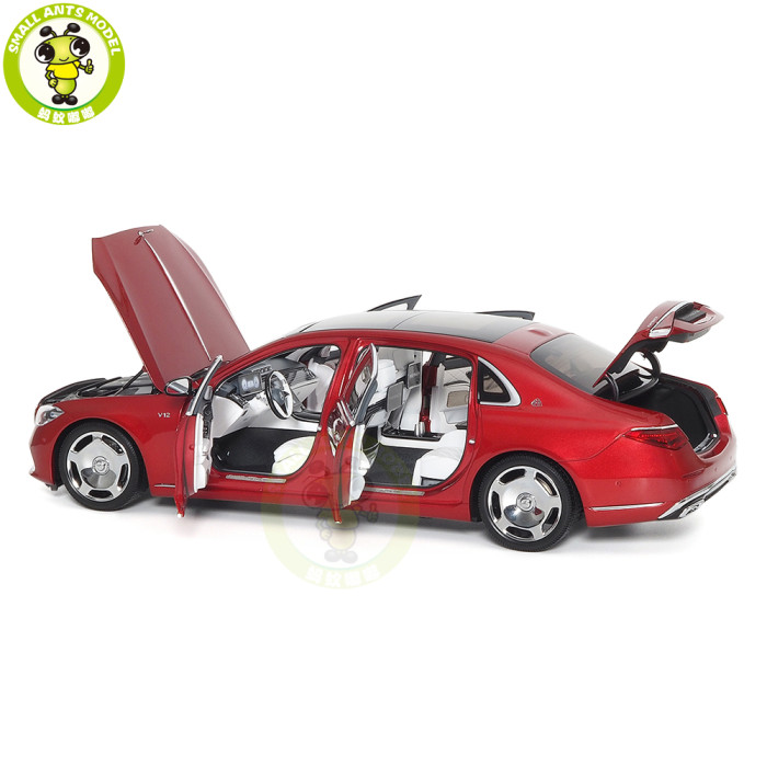 1/18 Mercedes Maybach S Class S680 2021 Almost Real 820119 Patagonia Red Diecast Model Toy Car Gifts For Friends Father
