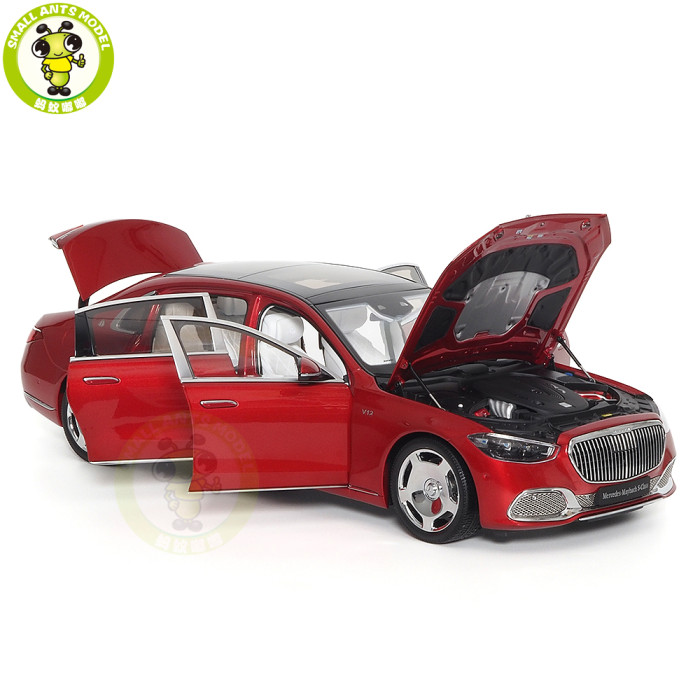 1/18 Mercedes Maybach S Class S680 2021 Almost Real 820119 Patagonia Red Diecast Model Toy Car Gifts For Friends Father
