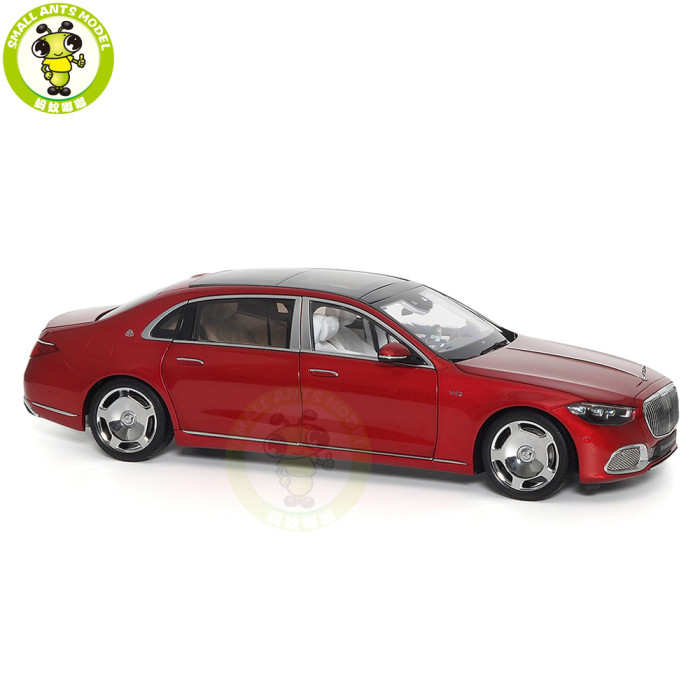 1/18 Mercedes Maybach S Class S680 2021 Almost Real 820119 Patagonia Red Diecast Model Toy Car Gifts For Friends Father