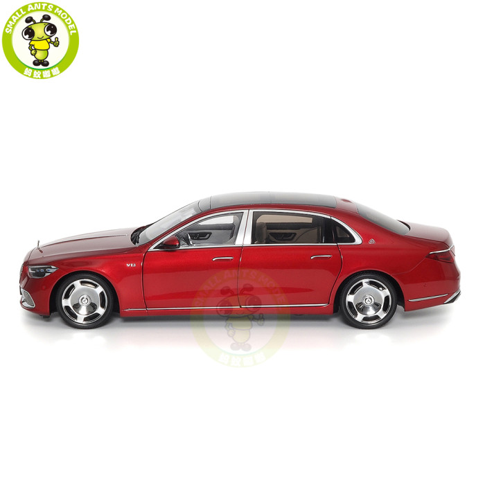 1/18 Mercedes Maybach S Class S680 2021 Almost Real 820119 Patagonia Red Diecast Model Toy Car Gifts For Friends Father