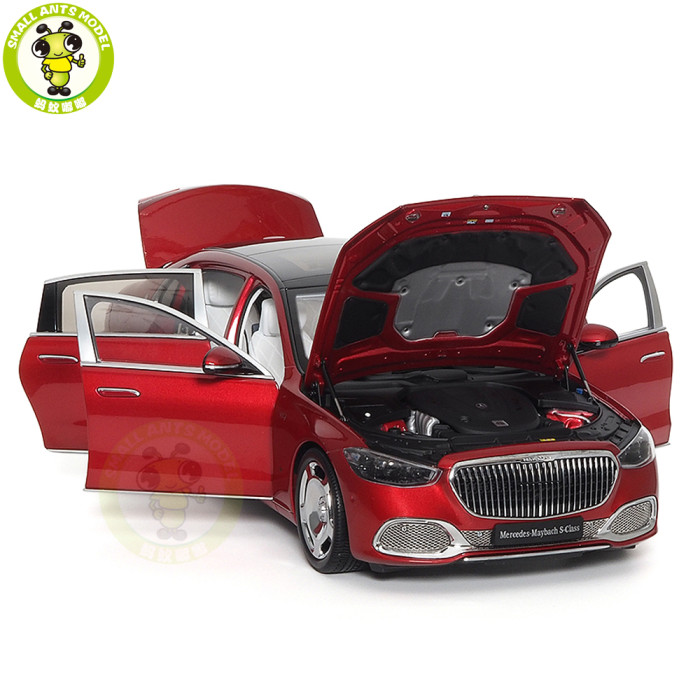 1/18 Mercedes Maybach S Class S680 2021 Almost Real 820119 Patagonia Red Diecast Model Toy Car Gifts For Friends Father