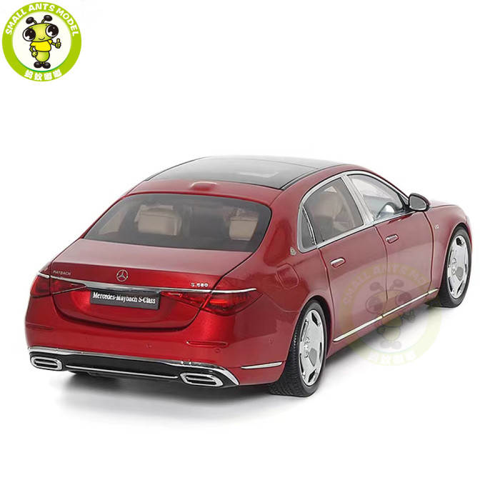 1/18 Mercedes Maybach S Class S680 2021 Almost Real 820119 Patagonia Red Diecast Model Toy Car Gifts For Friends Father