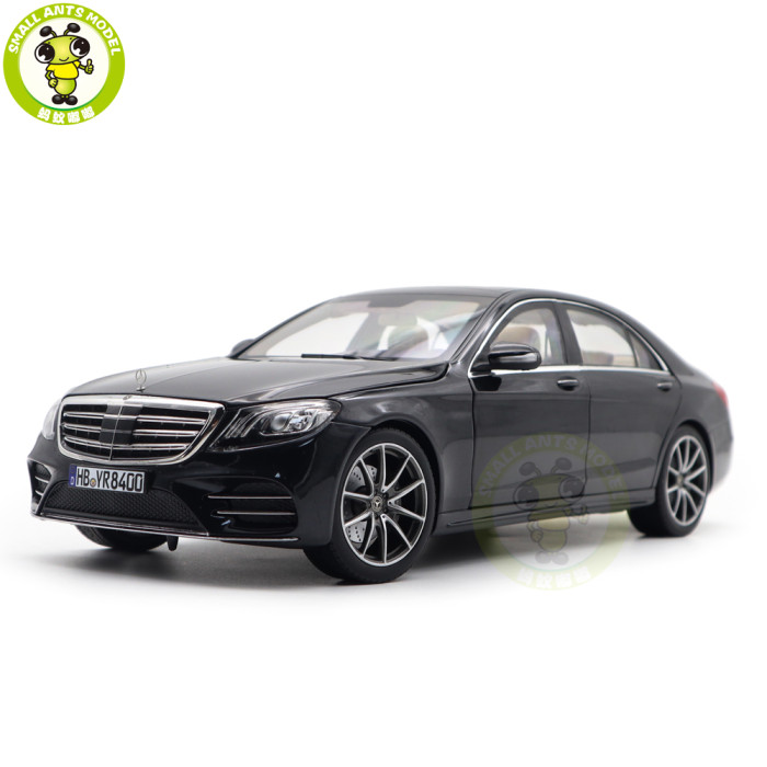 1/18 Mercedes Benz S Class S450L AMG Line 2018 W222 Norev 183794 Black Diecast Model Toy Car Gifts For Father Friends
