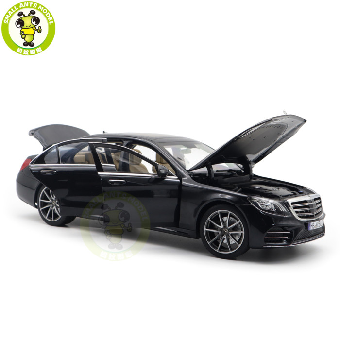 1/18 Mercedes Benz S Class S450L AMG Line 2018 W222 Norev 183794 Black Diecast Model Toy Car Gifts For Father Friends