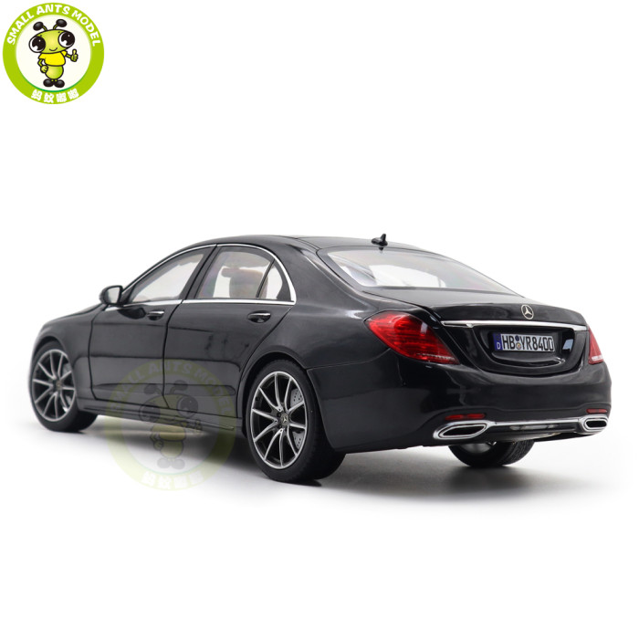1/18 Mercedes Benz S Class S450L AMG Line 2018 W222 Norev 183794 Black Diecast Model Toy Car Gifts For Father Friends
