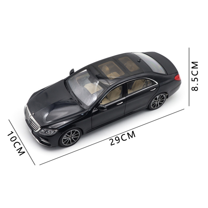 1/18 Mercedes Benz S Class S450L AMG Line 2018 W222 Norev 183794 Black Diecast Model Toy Car Gifts For Father Friends