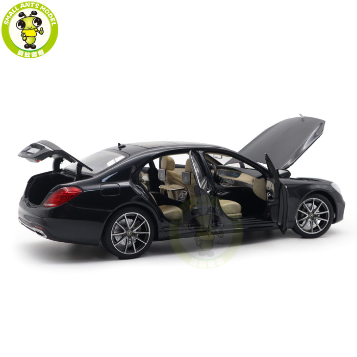 1/18 Mercedes Benz S Class S450L AMG Line 2018 W222 Norev 183794 Black Diecast Model Toy Car Gifts For Father Friends