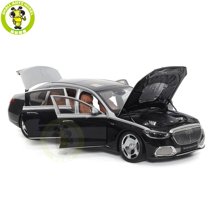 1/18 Mercedes Maybach S Class S680 2021 Almost Real 820120 Silver Black Diecast Model Toy Car Gifts For Friends Father