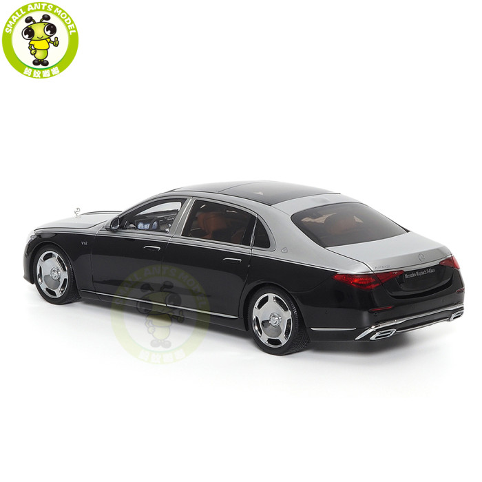 1/18 Mercedes Maybach S Class S680 2021 Almost Real 820120 Silver Black Diecast Model Toy Car Gifts For Friends Father