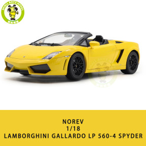 1/18 Lamborghini Gallardo LP 560-4 Spyder 2009 Yellow Norev 187965 Diecast Model Toy Car Gifts For Father Friends