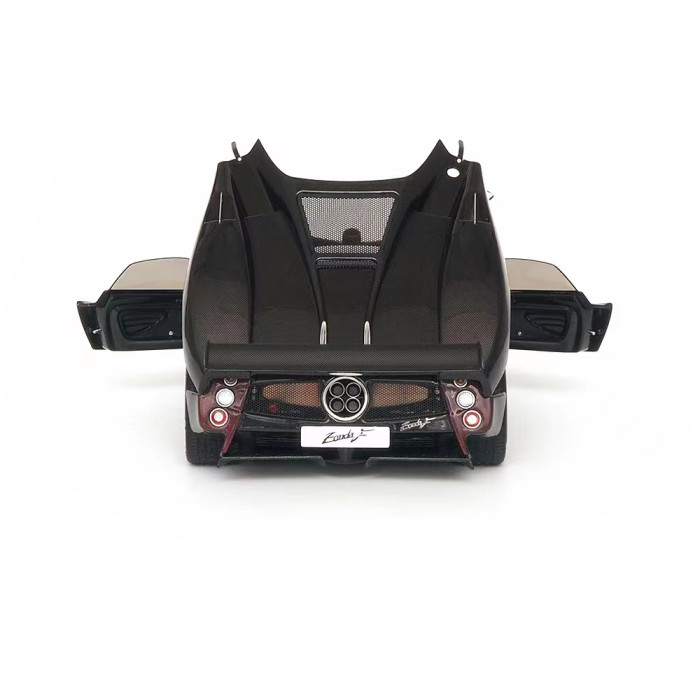 1/18 PAGANI ZONDA F 2005 Gloss Carbon Black Almost REAL 850402011 Gift Package Diecast Model Car
