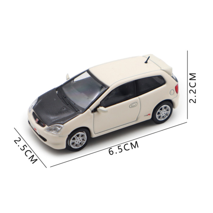 1/64 Paragon 2001 Honda Civic Type R EP3 Diecast Model Toy Car Gifts For Friends Father