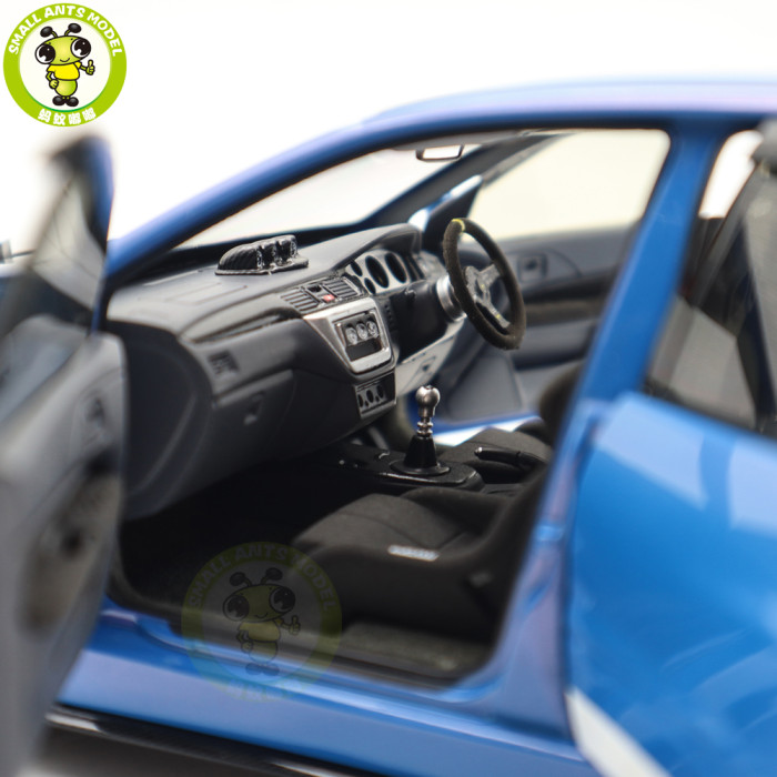 1/18 Super A Mitsubishi Lancer EVO IX 9 Blue Diecast Model Toy Car Gifts For Father Friends